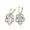14K Yellow Gold Plated Moonstone Diamond Earring Jewelry