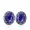 925 Silver Blue Sapphire & Diamond Stud Earring Jewelry