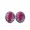925 Silver Pink Sapphire & Diamond Stud Earring Jewelry