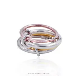 14K Yellow Gold Plated 4 Set Ring Jewelry