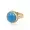 14K Yellow  Gold Plated  Turquoise Ring Jewelry