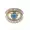 14K Yellow White Cubic Zirconia Baguette Diamond Turquoise Evil Eye Ring Jewelry