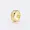 14K Yellow Gold Plated Channel Set Cubic Zirconia Mini Cigar Mens Ring Jewelry
