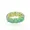 14K Yellow Gold Plated Green Chrysoprase Baguette Ring Jewelry