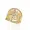 14K Yellow Gold Plated Diamond Evil Eye Ring Jewelry