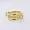 14K Yellow Gold Plated Topaz 3 Set Ring Jewelry