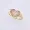 14K Yellow  Gold Plated Pink Sapphire Heart Ring Jewelry
