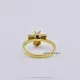 14K Yellow Gold Plated Diamond Bee Enamel Ring Thumb