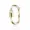 14K Yellow Gold Plated Twisted White  Enamel Carabiner Jewelry