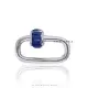 14K Yellow Gold Emerald Baguette Carabiner Jewelry Thumb