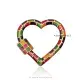 925 Silver Multi Enamel Heart Carabiner Jewelry Thumb