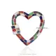 925 Silver Multi Enamel Heart Carabiner Jewelry Thumb