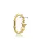 14K Yellow Gold Plated Bamboo Carabiner Jewelry Thumb