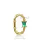 14K Yellow Gold Plated Bamboo Carabiner Jewelry Thumb
