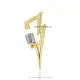 14K Yellow Gold Lightning Bolt Carabiner Jewelry Thumb