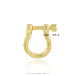 14K Yellow Gold Shackle Carabiner Jewelry