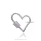 925 Silver diamond Heart Carabiner Jewelry Thumb
