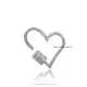 925 Silver diamond Heart Carabiner Jewelry Thumb