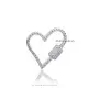 925 Silver diamond Heart Carabiner Jewelry Thumb