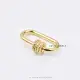 14K Yellow Gold Twisted Screw Carabiner Jewelry Thumb