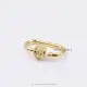 14K Yellow Gold Twisted Screw Carabiner Jewelry Thumb