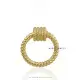 14K Yellow Gold Plated Twisted Round Carabiner Jewelry Thumb