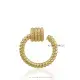 14K Yellow Gold Plated Twisted Round Carabiner Jewelry Thumb