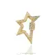 14K Yellow Gold Star Diamond Carabiner Lock Jewelry Thumb