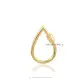14K Yellow Gold Plain Drop Oval Carabiner Lock Jewelry Thumb