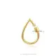 14K Yellow Gold Plain Drop Oval Carabiner Lock Jewelry Thumb