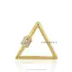 14K Yellow Gold Plated Diamond Screw Triangle Carabiner Lock Jewelry Thumb