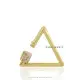 14K Yellow Gold Plated Diamond Screw Triangle Carabiner Lock Jewelry Thumb