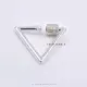 14K Yellow Gold Plated Diamond Screw Triangle Carabiner Lock Jewelry Thumb