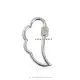 925 Silver Diamond Screw Feather Carabiner Lock Jewelry Thumb