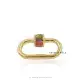 14K Yellow Gold Multi Stone Baguette Carabiner Jewelry Thumb