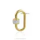 14K Yellow Gold Multi Stone Baguette Carabiner Jewelry Thumb