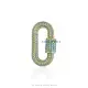 14K Yellow Gold Plated Turquoise Carabiner Jewelry Thumb