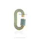14K Yellow Gold Plated Turquoise Carabiner Jewelry Thumb