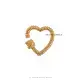 14K Yellow Gold Plated Twisted Heart Carabiner Jewelry Thumb