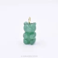Cute Onyx Bear Pendant – 925 Silver Jewelry