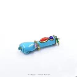 Turquoise Figa Hand Pendant – 925 Sterling Silver Jewelry