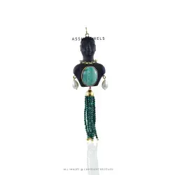 Blackamoor Lady Pendant – 925 Sterling Silver Jewelry