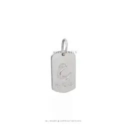 Luxury Moissanite Dog Tag Pendant Silver Jewelry Design