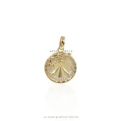Diamond Annex Charm in Yellow Gold plated silver