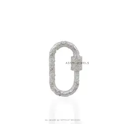 Engraving Carabiner Lock in 925 Sterling Silver
