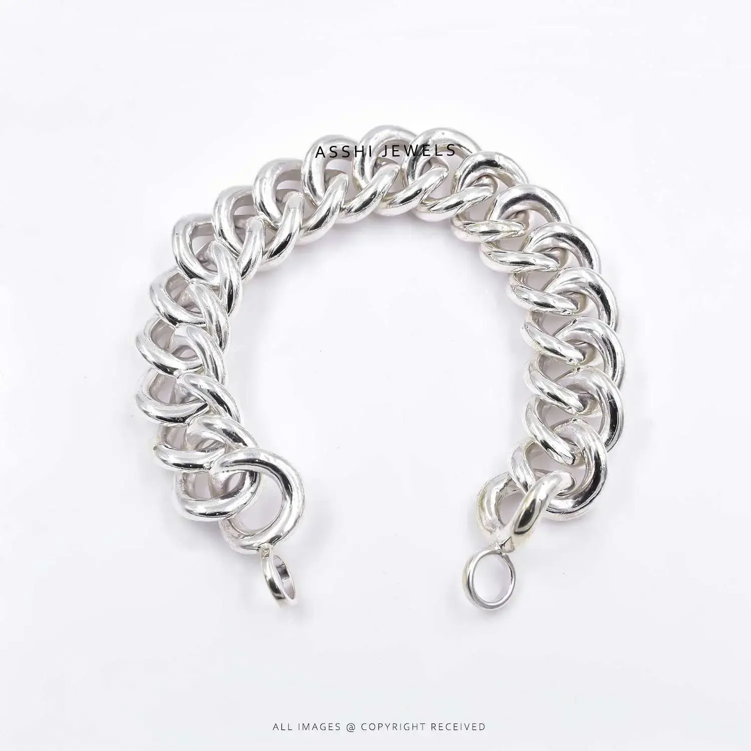 Classic Curb Chain Bracelet in 925 Sterling Silver