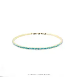 Modern Turquoise Bangle in 925 Silver Jewelry