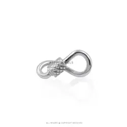 Elegant Twisted Screw Lock in Silver Jewelry
