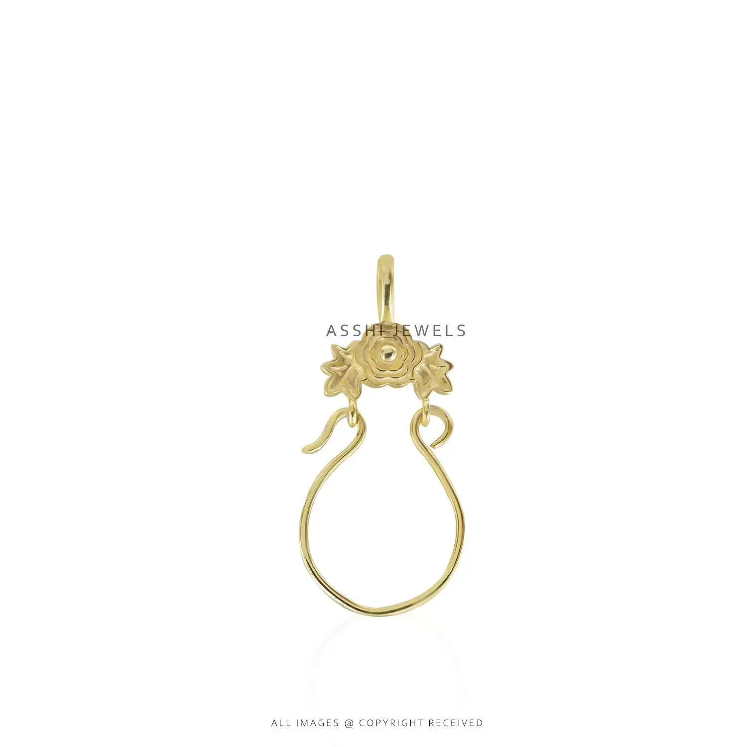 Floral Charm Holder Pendant In Silver jewelry