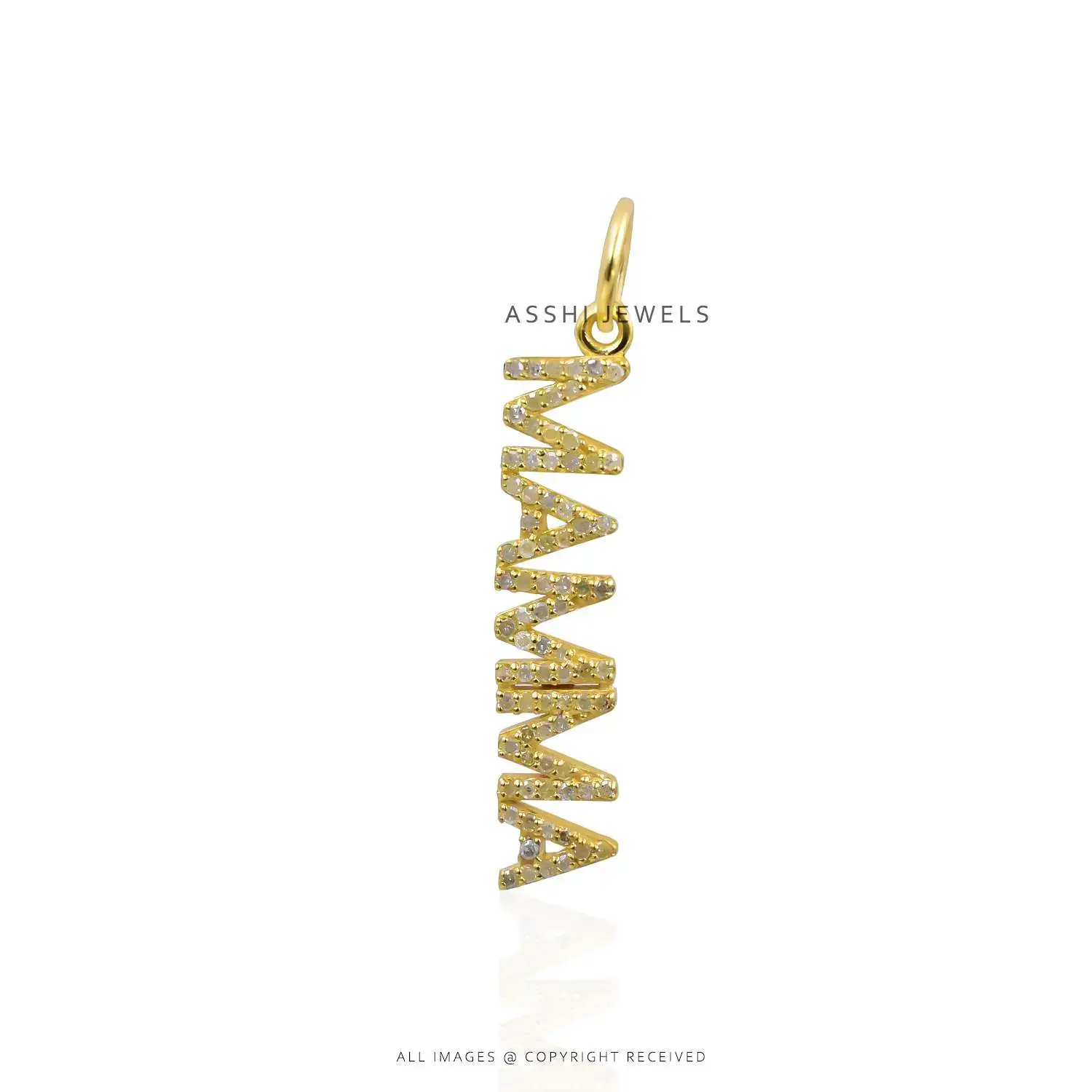 Mamma Letter Pendant in Gold Plated Silver